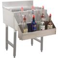 Advance Tabco SR-42H 42" Single Tier Add-On Bottle Rack w/ Keyhole, Stainless, Stainless Steel