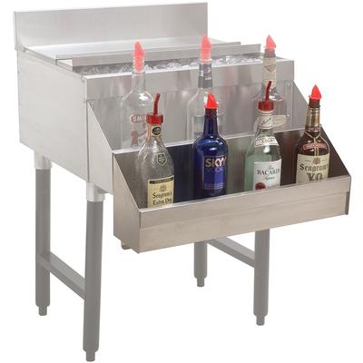 Advance Tabco SR-4H 48" Single Tier Add-On Bottle Rack w/ Keyhole, Stainless Steel