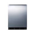 Summit CT663BKBISSHHADA 5.1 cu ft Undercounter Refrigerator & Freezer w/ (1) Solid Door - Stainless Steel, 115v, Silver