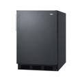 Summit FF63BK 24" Undercounter Refrigerator w/ Automatic Defrost, 5 1/2 cu ft, Black, 5.5 Cu. Ft