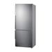 Summit FFBF284SSIM 14 cu ft Compact Refrigerator & Freezer - Platinum/Stainless, 115v, Silver