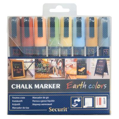 American Metalcraft SMA510V8ET Chalk Markers Set - 8 Assorted Earth Tones Colors