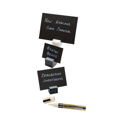 American Metalcraft TAGA6WT Mini Chalk Card w/ Chalk Marker, Black