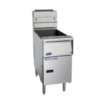 Pitco SSH60-4FD NG Commercial Gas Fryer - (4) 60 lb Vats, Floor Model, NG, Stainless Steel, Gas Type: NG