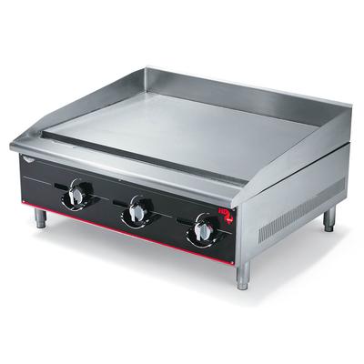 Vollrath 936GGT 36" Gas Commercial Griddle w/ Thermostatic Controls - 1" Steel Plate, Natural Gas, Stainless Steel, NG, Gas Type: NG