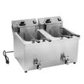 Vollrath CF4-3600DUAL Countertop Electric Fryer - (2) 15 lb Vat, 208-240v/1ph, Commercial, (2) 15-lb. Vats, Stainless Steel