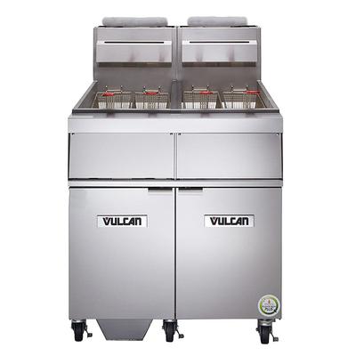 Vulcan 3GR45MF NG Commercial Gas Fryer - (3) 50 lb Vats, Floor Model, Natural Gas, Stainless Steel, Gas Type: NG