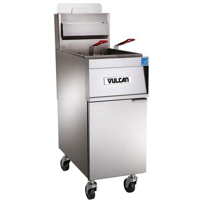 Vulcan 4TR45DF NG Commercial Gas Fryer - (4) 50 lb Vats, Floor Model, Natural Gas, Stainless Steel, Gas Type: NG