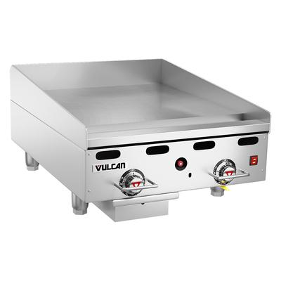 Vulcan 924RX-30 LP 24" Gas Commercial Griddle w/ Thermostatic Controls - 1" Steel Plate, Liquid Propane, Stainless Steel, Gas Type: LP