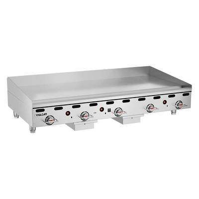 Vulcan MSA60-30 NG 60" Gas Commercial Griddle w/ Thermostatic Controls - 1" Steel Plate, Natural Gas, Snap-action Thermostatic Controls, 135K BTU - Natural Gas, Stainless Steel, Gas Type: NG