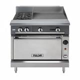 Vulcan V2BG8TB 36" 2 Burner Commercial Gas Range w/ Griddle & Storage Base, Natural Gas, Stainless Steel, Gas Type: NG