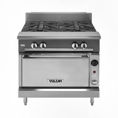 Vulcan V336HC NG 36" Commercial Gas Range w/ 3 Hot Tops & Convection Oven, Natural Gas, Stainless Steel, Gas Type: NG