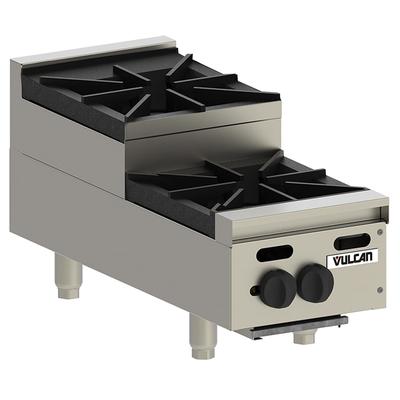Vulcan VHP212U NG 12" Gas Hotplate w/ 2 Burners & Infinite Controls, Natural Gas, Stainless Steel, Gas Type: NG
