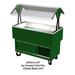 Duke OPAH-2-CP 30 3/8" EconoMate Cold Food Bar - (2) Pan Capacity, Floor Model, Green