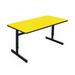 Correll CSA3060-38 Desk Height Work Station, 1 1/4" Top, Adjust to 29", 60" x 30", Yellow/Black