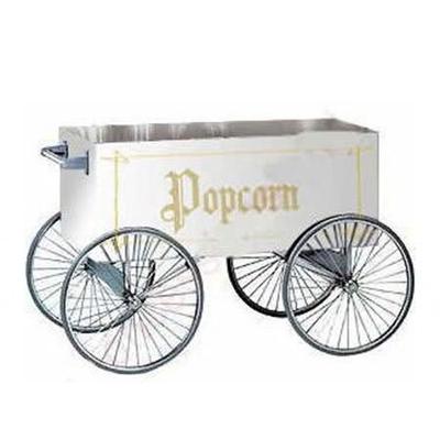 Gold Medal 2129W Food Cart for Popcorn w/ Cover & Graphics, 48" x 30", White