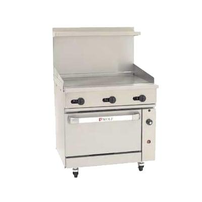 Wolf C36C-36GT LP 36" Commercial Gas Range w/ Full Griddle & Convection Oven, Liquid Propane, Stainless Steel, Gas Type: LP