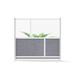 Luxor MW-5348-FCG Modular Room Divider Starter Wall w/ PET & Acrylic Panels, 53"W x 48"H, Gray