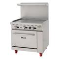 Migali C-RO-36G-LP Competitor Series 36" Commercial Gas Range w/ Full Griddle & Standard Oven, Liquid Propane, Stainless Steel, Gas Type: LP