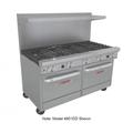 Southbend 4601DD-3GL Ultimate 60" 4 Burner Commercial Gas Range w/ Griddle & (2) Standard Ovens, Liquid Propane, Stainless Steel, Gas Type: LP