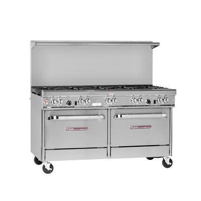 Southbend 4602AA-6L LP 60" 9 Burner Commercial Gas Range w/ 2 Convection Ovens, Liquid Propane, Stainless Steel, Gas Type: LP, 115 V
