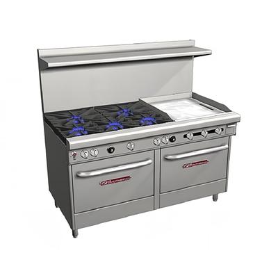 Southbend 4606DD-2TR NG 60" 5 Burner Commercial Gas Range w/ Griddle & (2) Standard Ovens, Natural Gas, Stainless Steel, Gas Type: NG