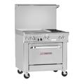 Southbend H4361A-2GL Ultimate 36" 2 Burner Commercial Gas Range w/ Griddle & Convection Oven, Natural Gas, Stainless Steel, Gas Type: NG, 208 V