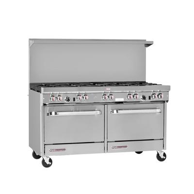 Southbend S60AA-4GL NG 60" 2 Burner Commercial Gas Range w/ Griddle & 2 Convection Ovens, Natural Gas, Stainless Steel, Gas Type: NG, 115 V