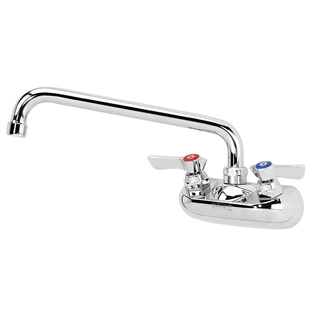 Krowne 10-410L Splash Mount Faucet - 10" Swing Spout, 4" Centers, Chrome