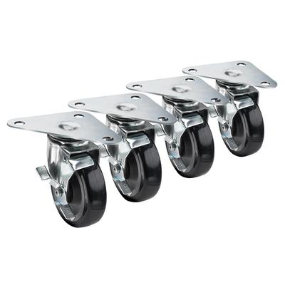 Krowne 28-161S Large Universal Triangle Plate Caster Set w/ 5" Wheels, 500 lb Capacity/Caster