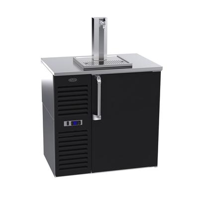 Krowne DB36L-BSS 36" Kegerator Commercial Beer Dispenser w/ 1 Keg Capacity - 1 Column, Black, 115v, 1 Section