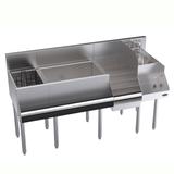 Krowne KR24-W60E-10 60" Royal 1800 Series Cocktail Station w/ 92 lb Ice Bin, Stainless Steel