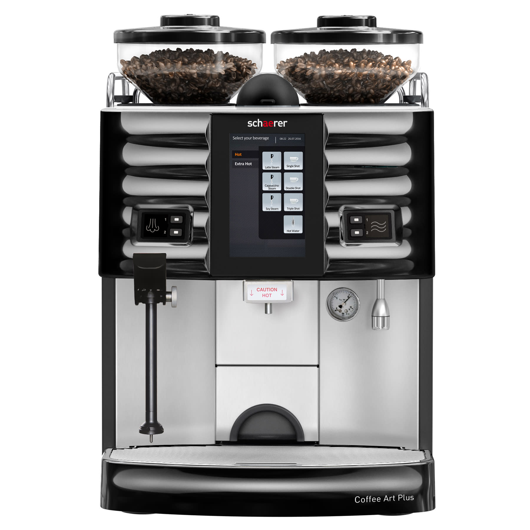 Schaerer Coffee Art Plus Super Automatic Espresso Machine - Touch Screen, 1 Group & 2 Hoppers, 208v/1ph