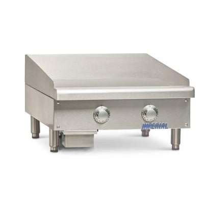 Imperial ITG-24-E 208/3 24" Electric Commercial Griddle w/ Thermostatic Controls - 1/2" Steel Plate, 208v/3ph, 24 W, Stainless Steel