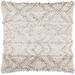 Rhian 20" Square Cottage Light Silver/Off White/Light Gray/Ash Outdoor Throw Pillow - Hauteloom