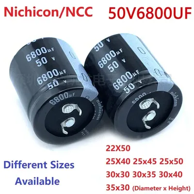 2 Teile/los Japan Nichicon/NCC 6800uF 50V 50V6800uF 22X50 25X40/45/50 30x30/35/40 35x30 Snap-in PSU Image