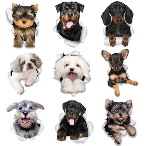 M463 Wurst Hund Rottweiler Hund Yorkshire Terrier Hund PVC Haushalts dekoration Wanda uf kleber