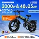 2000w 48v 20ah Elektro fahrrad faltbar Erwachsenen Mountainbike 20 Zoll Elektro fahrrad Schnee