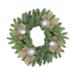 Green and Brown Pine Artificial Christmas Wreath with Candle Holder - 21-Inch Unlit - 21"