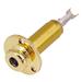 GYZEE Acoustic Electric Guitar Stereo End Pin Jacks Socket Plug 6.35Mm 1/4 Inch Parts(Gold)