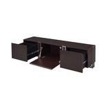 Media Console TV Stands Table w/ 2 Drawers and Glide Side Metal - 16 inches in width