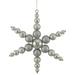 18" Silver 3-Finish Ball Snowflake Commercial Christmas Ornament