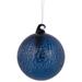 4.75" Blue Clear Glass Christmas Ball Ornament