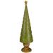 23" Green Christmas Tree Cone on Pedestal with Star Topper Tabletop Decor