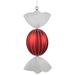 18" Red Wrapped Candy with Iridescent Glitter Shatterproof Commercial Christmas Ornament