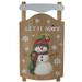 24" Let It Snow Wooden Sled Snowman and Snowflakes Wall Sign