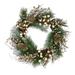 Acorn and Pine Cone Flocked Pine Needle Artificial Christmas Wreath - 22-Inch Unlit - 22"