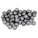 24ct Light Gunmetal Gray Shatterproof 4-Finish Christmas Ball Ornaments 2.5" (60mm)