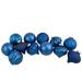 Set of 12 Blue Finial and Glass Ball Christmas Ornaments - 3.25"