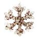 19" Lighted Silver Glittered Berry Snowflake Christmas Window Decoration